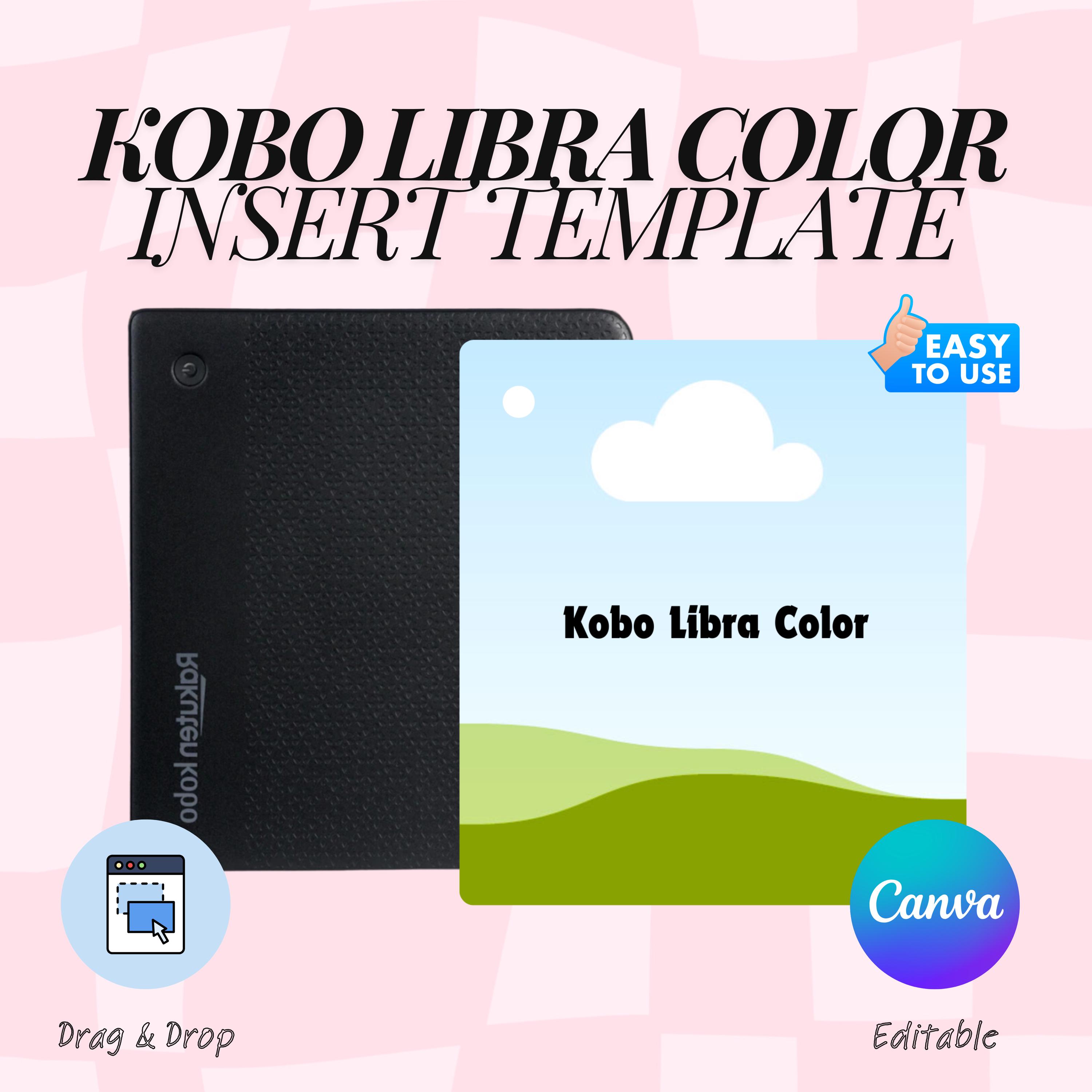 Kobo Libra Color Insert Template: DIY Clear Case Design (canva