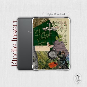 May include: Kindle Insert featuring a collage design with text that reads "Sing me a song of a lass that is gone." The design includes a map of Scotland, a butterfly, and a couple embracing. The words "Digital Download" are also visible.
