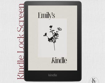 Kindle Lock Screen Personalized Design (EPUB Digital Download)
