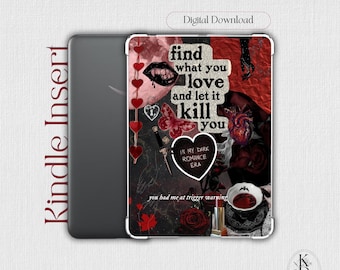 Kindle Einlage: Dark Romance Design (druckbare digitale Datei)