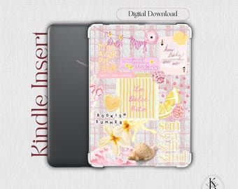 Summer Bookish Kindle Case Insert (Printable Digital Download)