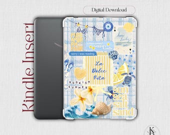 Summer Bookish Kindle Case Insert (Printable Digital Download)