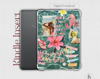 Personalized Kindle Insert: Summer & Beach Theme (Printable Digital Download)