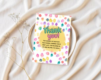 Teacher Thank You Card: Printable Appreciation Gift (Digital Download)
