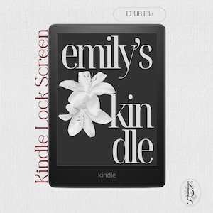 Kindle Lock Screen: Custom Name (EPUB Digital Download) / Also available for Kobo