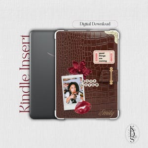 Kindle Insert: Custom Leather Style (Printable Digital Download)