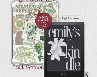 Custom Kindle Lock Screen and Kindle Case Insert Combo (Digital Download)