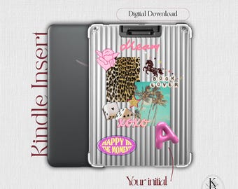 Kindle Insert: Personalized Suitcase Style (Printable Digital Download)