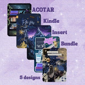 Inserti Kindle ACOTAR Bundle / Velaris / Night Court / SJM / Adesivi Kindle / Booktok / Paperwhite, Basic, Oasis, Scribe, Colorsoft, Kobo