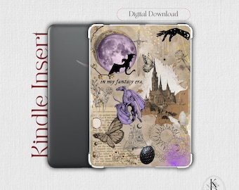 Kindle Insert: Romantasy/Fantasy Dragon Design (Printable Digital Download)