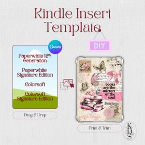 Kindle Insert Template for Paperwhite 12th Generation & Colorsoft (Printable Digital Download)
