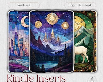 Kindle Insert Bundle of 3: ACOTAR - Velaris, Terrasen, Lunathion (Printable Digital Download)