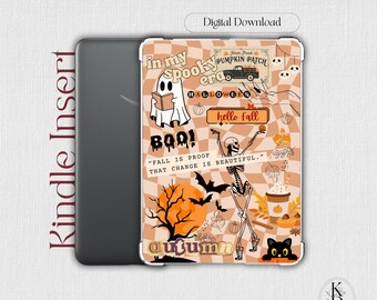 Kindle Einsatz: Herbst kariert (druckbare digitaler Download)