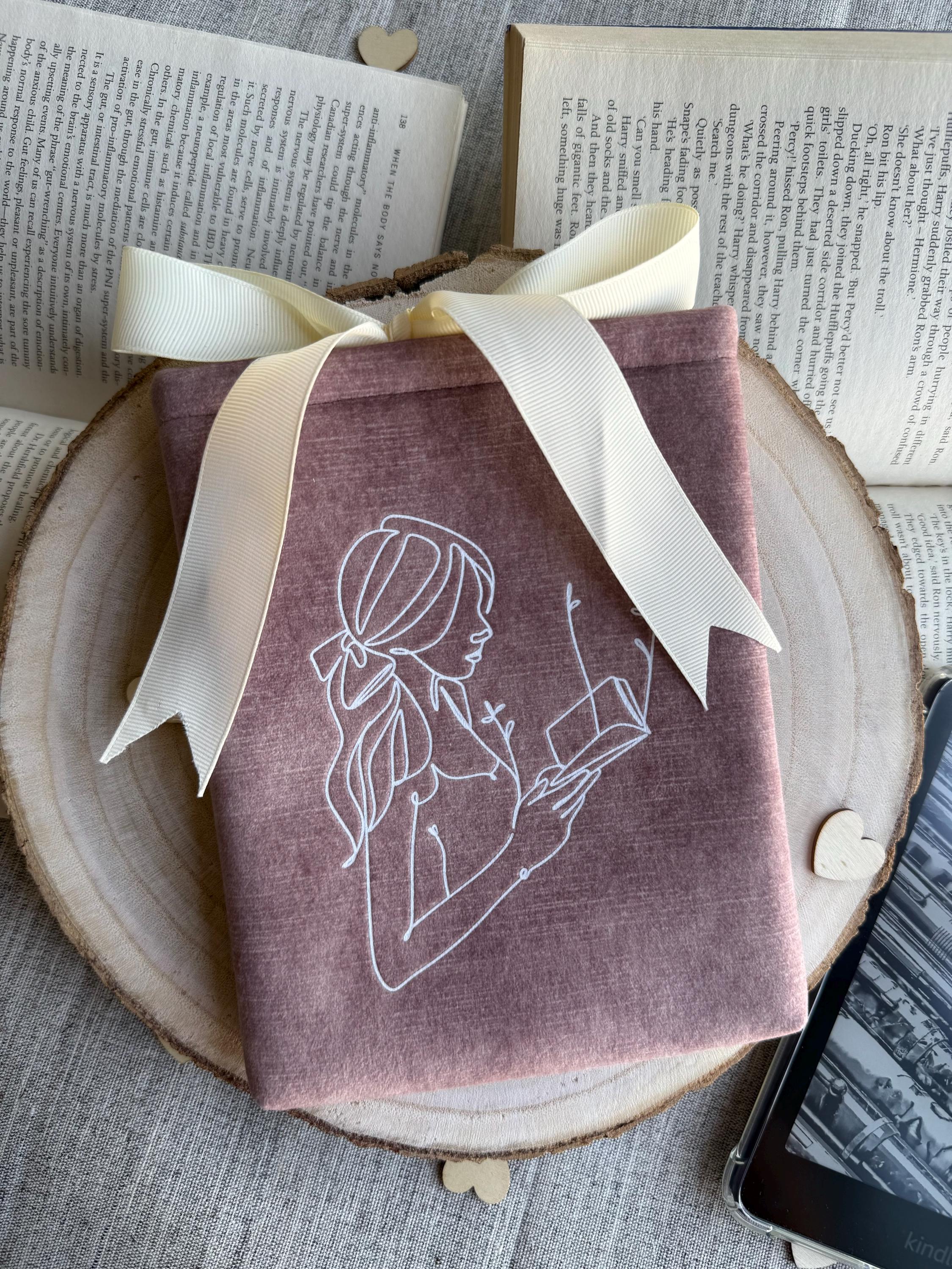 Padded Kindle Sleeve | Handmade Cute Velvet Kindle Pouch | E-Reader Case, Kindle Cover, Kindle Sleeve, Kobo Sleeve | Gift for Book Lover