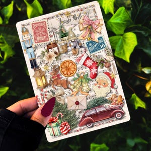 Insertion Kindle de Noël vintage : stickers rétro des fêtes (PDF)