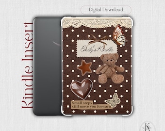 Personalized Kindle Insert: Teddy Bear (Printable Digital Download)