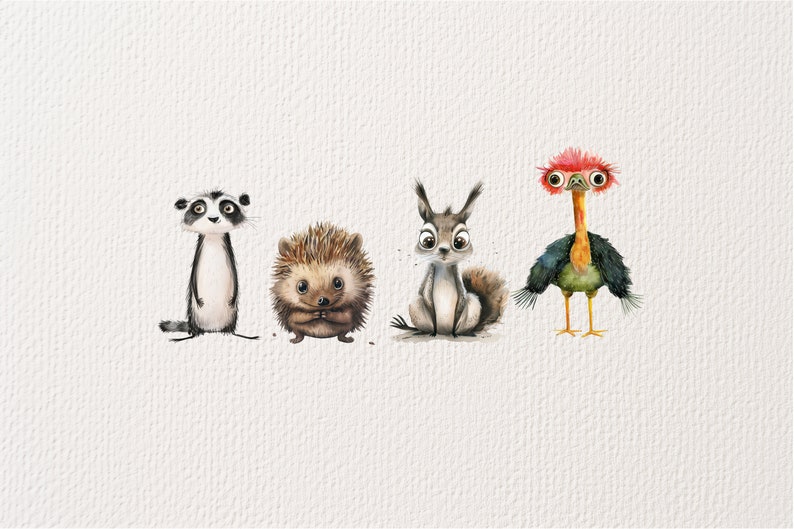 Quirky Animals Clipart Bundle Whimsical Safari Animals Dog Cat Dinosaur Quirky Animals Clipart Bundle Whimsical Safari Animals Dog Cat Dinosaur
