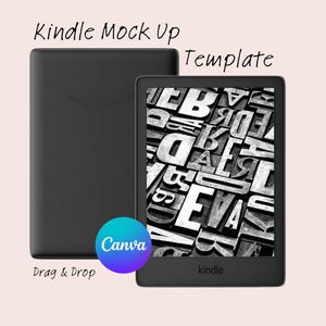 Kindle Canva Mockup for Skin and Lock Screen – E-book Template