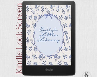 Kindle Lock Screen: Floral Custom Name (Digital Download)