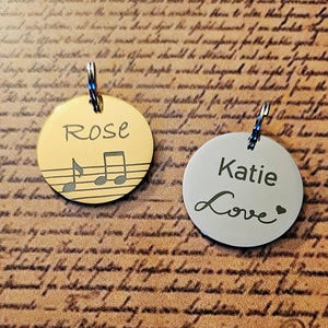 Dog Collar Tag Personalized Custom Cat Collar Tag Cat ID Tag Dog ID Tag Dog Name Tag Engraved Pet Tag