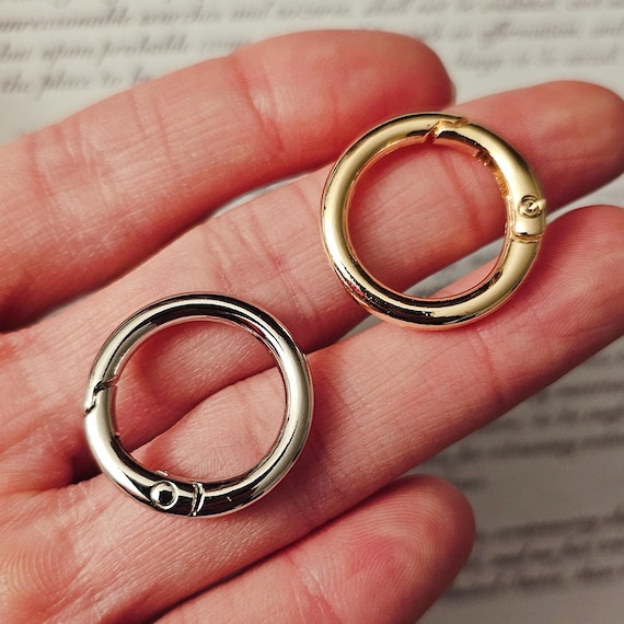 Spring Ring Clasp, 25mm Spring Gate Rings, Charm Holder Connector