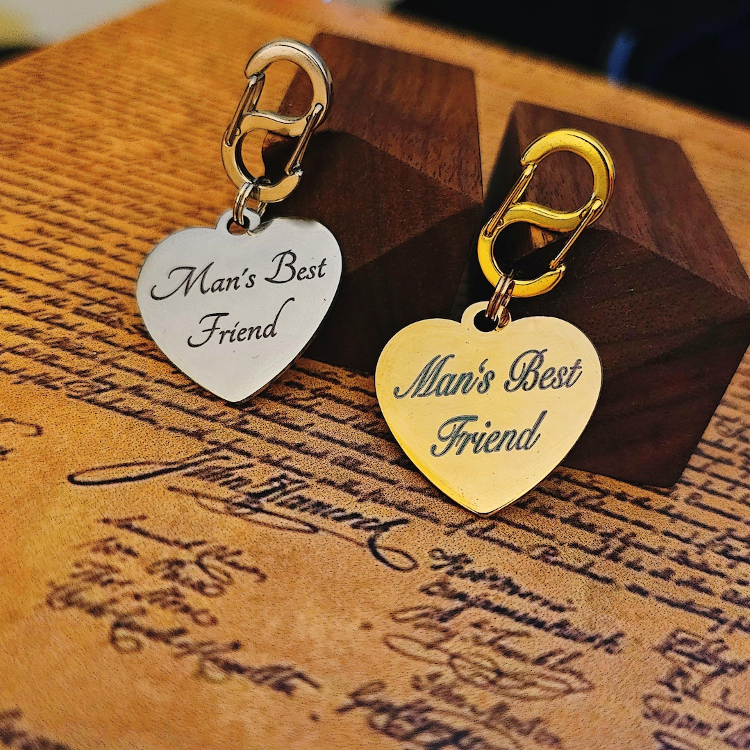 Mans Best Friend Tag | Customized Heart Tag for Dog | Custom Cat ID Tag ...