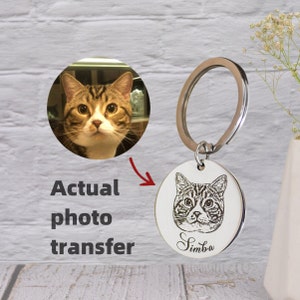 Personalized Pet Memorial Gift Pet Loss Gifts Custom Cat Portrait Keychains Pet Mom Animal Lover Handmade Gift Dog Mom