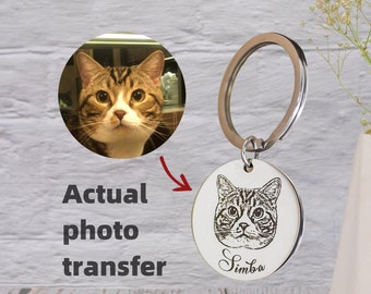 Personalized Pet Memorial Gift Pet Loss Gifts Custom Cat Portrait Keychains Pet Mom Animal Lover Handmade Gift Dog Mom