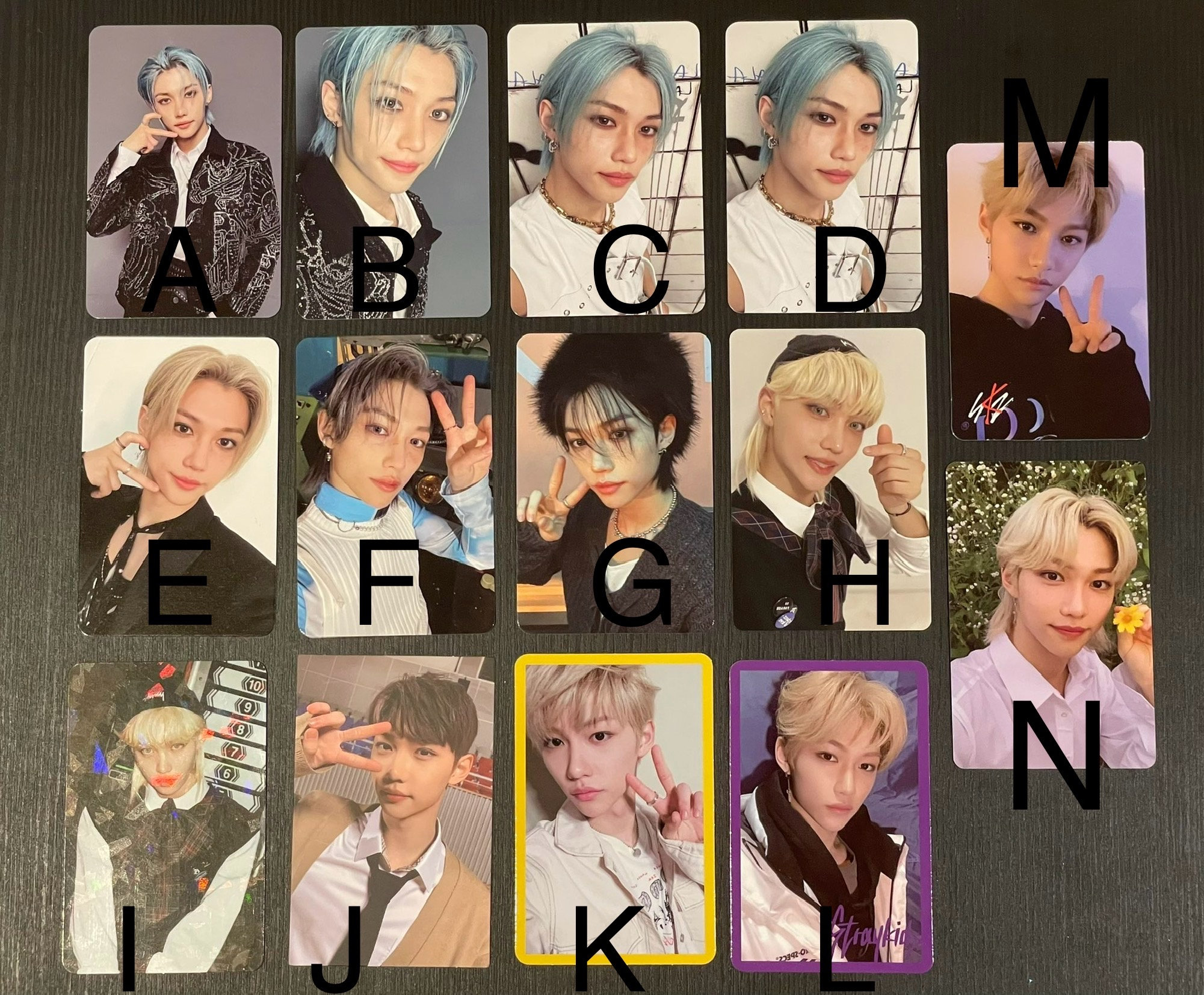 K-POP+アジア Stray Kids - Felix collectbook pcholder BK+WH set 8pcs/set Kpop STRAY KIDS 合HOP SKZHOP Photocard HD Photo