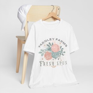 Yarnley Farms Knitting T-Shirt, Boho Farmhouse Style image 3
