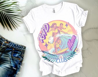 Camiseta Rad Mom Surfing Club, design retrô dos anos 80
