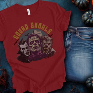 Monster Ghouls Halloween Graphic Tee, Spooky Season Shirt