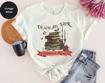 Död av TBR T-shirt, bokälskare, vintage boklig t-shirt