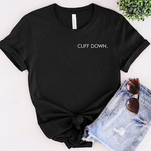 Knitting T-shirt, Cuff Down Tee, knitters tee, knit themed t-shirt, gift for Knitters, Custom Knit themed Tee, Shirts for Knitters, Knit Tee
