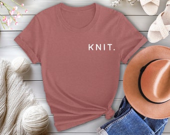 Camiseta de punto, camiseta minimalista de punto
