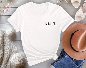Camiseta de punto, camisa de punto minimalista, regalo para tejedores