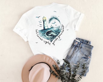 Retro Lighthouse Graphic Tee, Ocean Design, Unisex Shirt