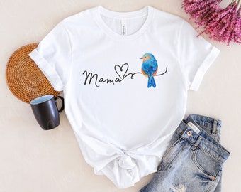 Mom Custom Shirt, MAMA BIRD Custom Shirt, Mama Bird Unisex Shirt,Mom shirt, mothers day gift, mom tee, Mama Tee, mom bird shirt, nana shirt