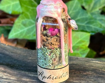 Aphrodite Spell Jar | Greek Mythology | Witchcraft Altar Magic Decor | Wiccan Pagan Tools | Divine Feminine