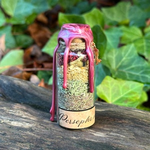Persephone Spell Jar | Greek Mythology | Witchcraft Altar Magic Decor | Wiccan Pagan Tools | Intention & Ritual