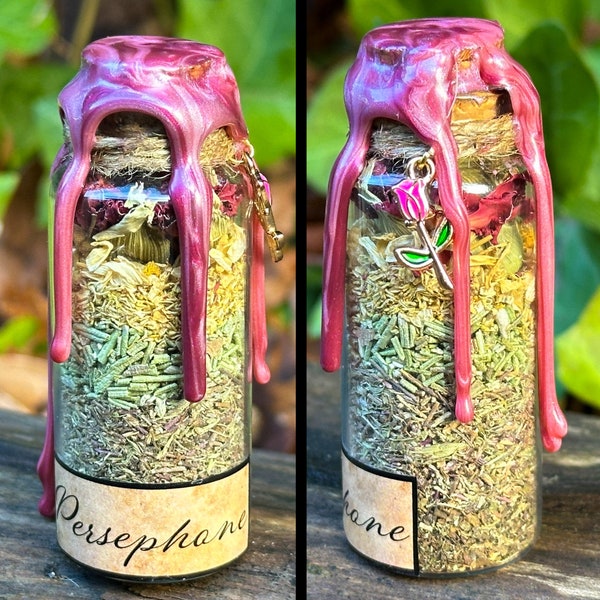 PERSEPHONE Spell Jar | Greek Goddess Spell Jar | Altar Magic Decor | Witchcraft Spell | Spiritual Gift | Witchy Decor | Intention Spell Jar