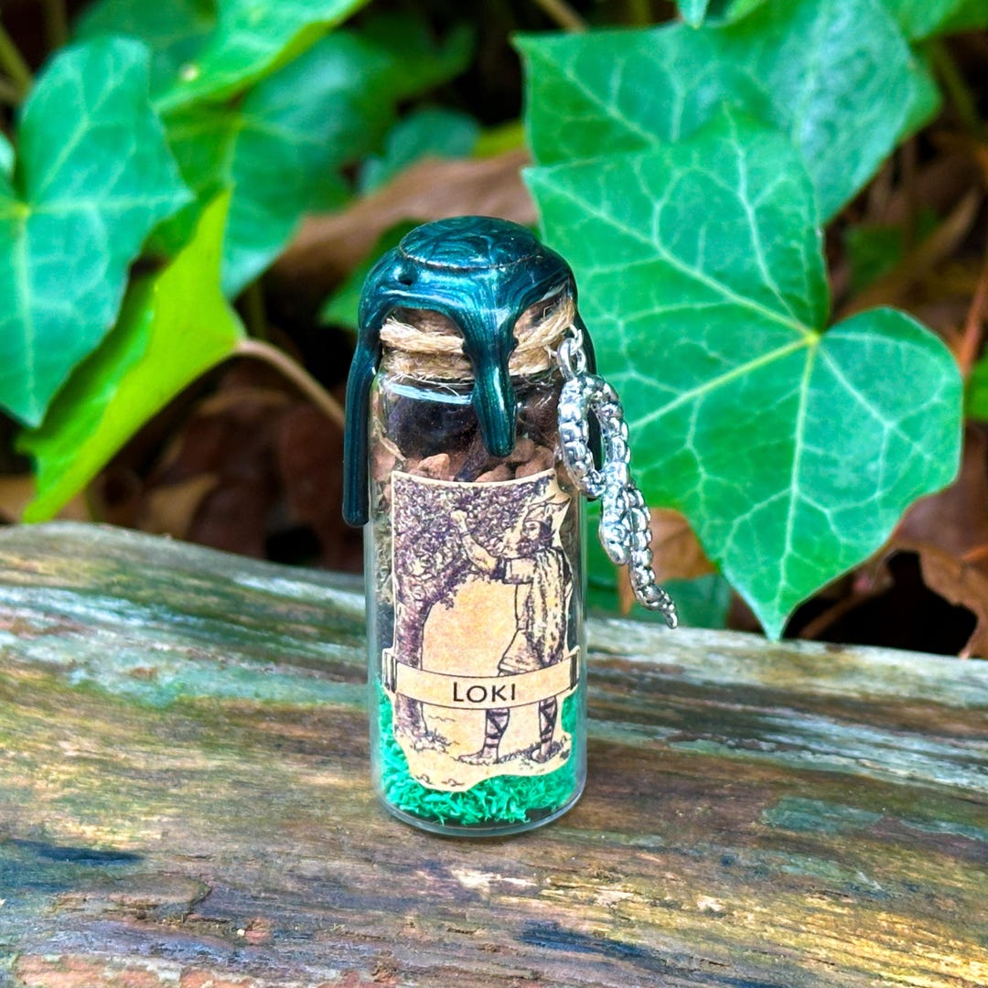 Loki Spell Jar | Goddess Altar Magic Decor | Witch Intention | Norse ...