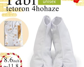 Japanese Traditional Unisex Tabi Socks | Tetoron Fabric, 4 Kohaze Fasteners