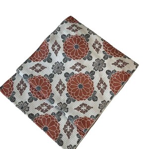 Japanese Vintage Nagoya Obi – Chrysanthemum Medallion Pattern, Women's Silk Sash
