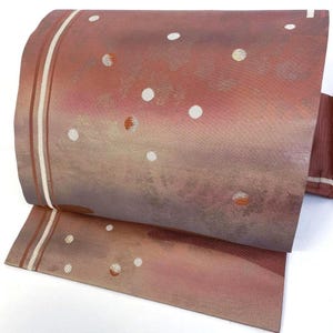 Japanese Vintage Nagoya Obi - Traditional Women&#39;s obi 100% Silk Kimono Belt, Autumn Sunset, Silk