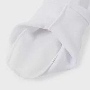 May include: Close-up of the white fabric lining of a white hoodie. The fabric is soft and smooth.
