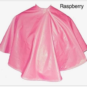 RecoverEasy , surgeon approved, after surgery shower cape includes 2 drain holders. Great for after mastectomy or any upper body surgery. Raspberry