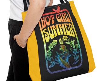 Sizzling Tote Bag - Summer Ready for Hot Girl Summer! Perfect  Gift - 3 Sizes Available Yellow