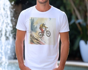 Mountain Biker T-Shirt, Cycling Gift, MTB Tee