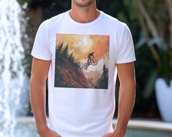 Mountain Biker Cotton T-Shirt, Enduro MTB Design